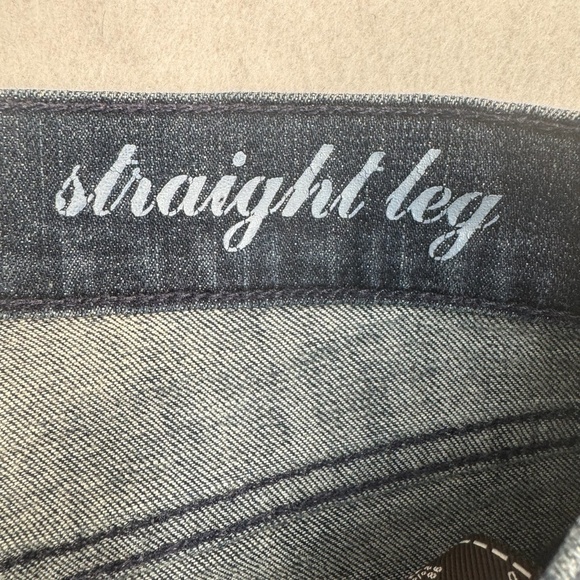 7 For All Mankind Straight Leg Jeans Womens Size 26 Dark Blue Low Rise - Picture 6 of 14